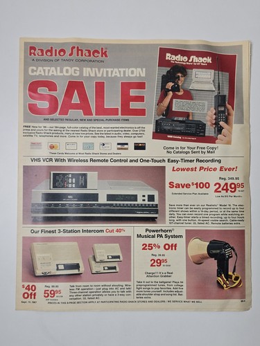 Vintage 1987 radio shack - 1987,