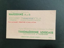 BUVARD PUBLICITAIRE   PHARMACIE  " NAÏODINE  THIONAÏODINE LOGEAIS  "