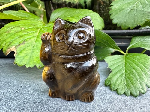 Oeil tigre figurine maneki - tigre,,
