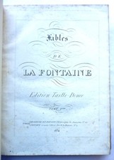 LIVRE RARE 1834 LA FONTAINE J