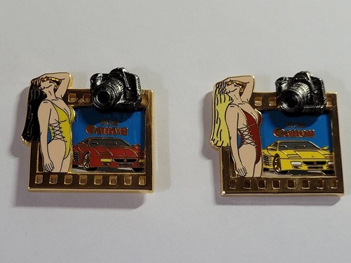 Pins ferrari rouge jaune - et,