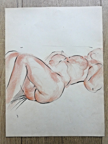 Dessin ancien nu - (circa,