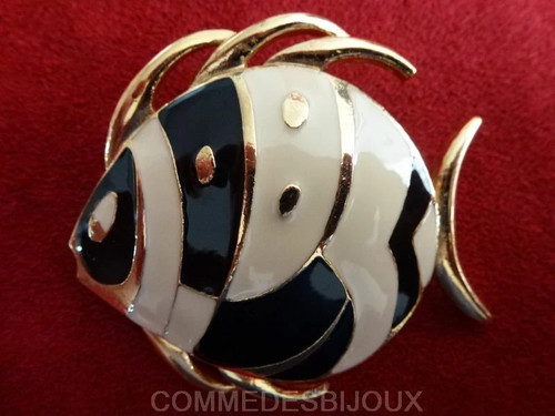 Broche vintage poisson - broche,