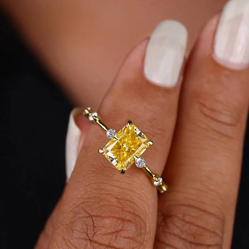 Gold tone zircon ring women - tone,