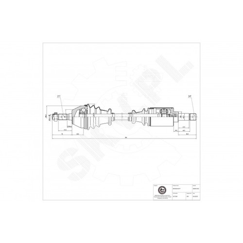 Arbre transmission cardan - transmission,