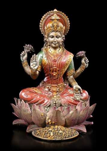 Lakshmi figurine sur - fleur, de