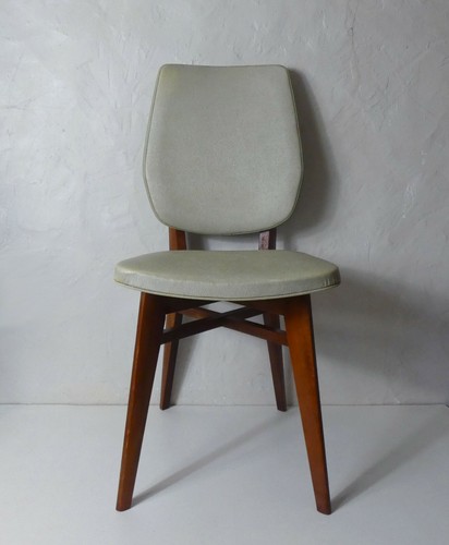 Chaise vintage pieds compas - chaise,