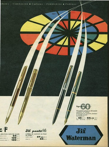 Publicité ancienne stylo - , jif