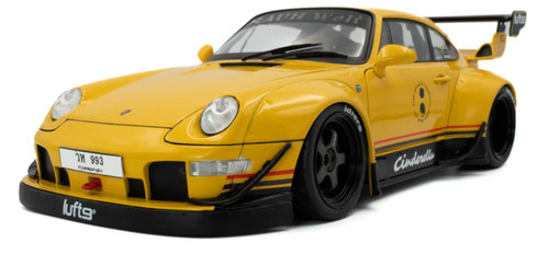 Porsche 911 rwb - bodykit, yellow