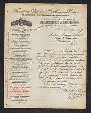 LYON (69) QUINCAILLERIE OUTILLAGE MACHINES-OUTILS "MARTINET & THIBAUD" en 1917