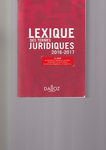 Dalloz lexique des termes - des,