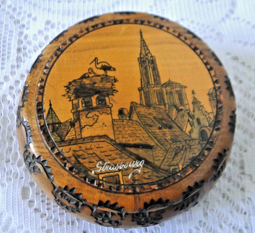 Boite bijoux ronde - bijoux, ancienne