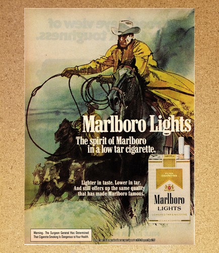 Marlboro lights cowboy horse - cowboy,