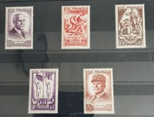 Timbre de France neuf ** N° 576 à 580 ( 5 val ) de 1943 : cote Y&T 100 €