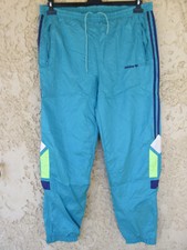 Pantalon ADIDAS vintage vert Trefoil nylon ancien années 90 sport 174 M D5