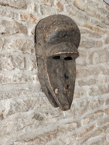 Ancien masque africain hyène - masque,