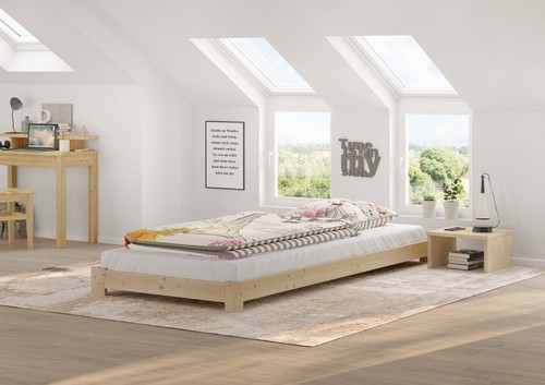 Lit simple surbaissé 90x200