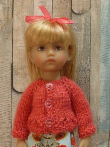 Gilet corail pour poupée - gilet,