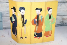 Vintage  70s Ancienne POUBELLE CORBEILLE A PAPIER en tissus ,Japon ,octogonale