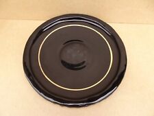 ancien grand plat en verre noir Pierre d'avesn Art Déco