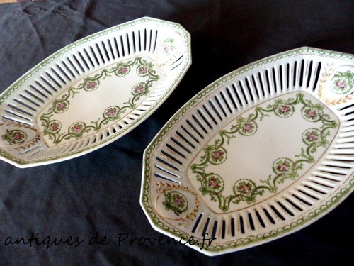 Superbe paire corbeille - , fruits