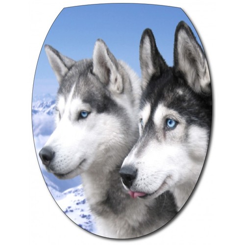 Sticker abattant chiens - sticker, de