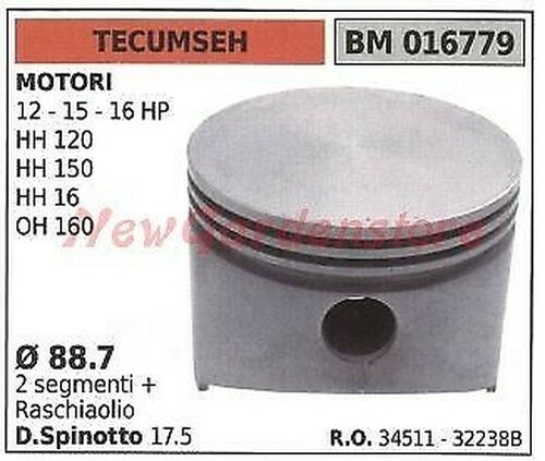 Piston tecumseh tondeuse 15 - 12,