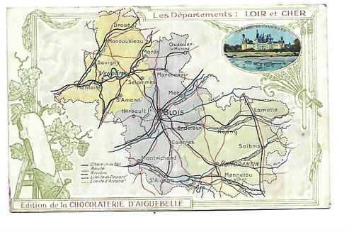 Carte geographique loir et - carte,