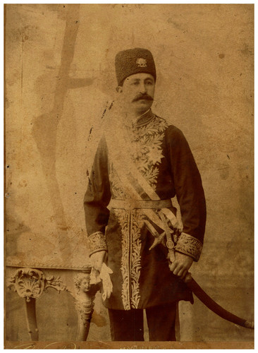 Qajar elite portrait of - qajar,