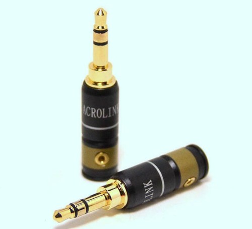 Gold plated 5mm stereo - gold, 3.5mm