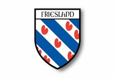 Autocollant sticker voiture moto blason ville drapeau frisons frise