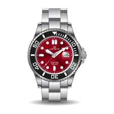 Montre Automatique Homme LORENZ 26168EE Acier Inoxydable Rouge Sub 100mt