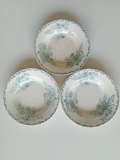 Lot de 3 assiettes creuses anciennes – Terre de fer - Eglantine - 1880-86