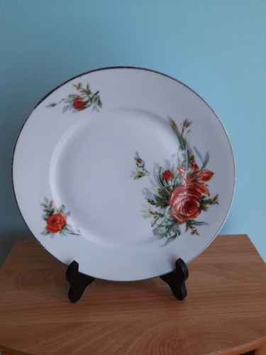 Assiette plate motif floral - assiette,