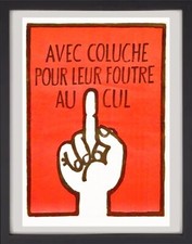 Poster retro "Coluche" (REPRODUCTION)