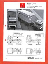 MAGIRUS - DEUTZ / 232 D 19  TRACTEUR ROUTIER/ FICHE TECHNIQUE de 1971