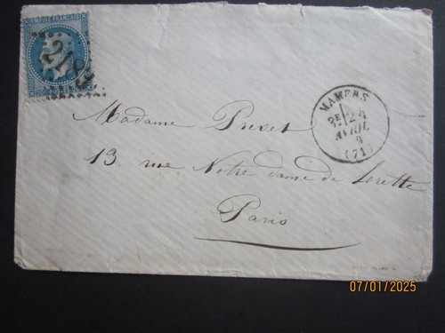 Lettre 2183 mamers 71 - gc,