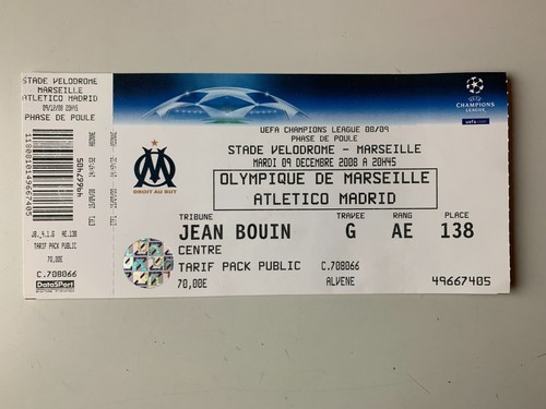 Ticket match marseille - ticket,