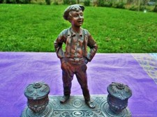 Encrier antique Gavroche alliage bronze Art Nouveau Old inkwell Gavroche bronze 