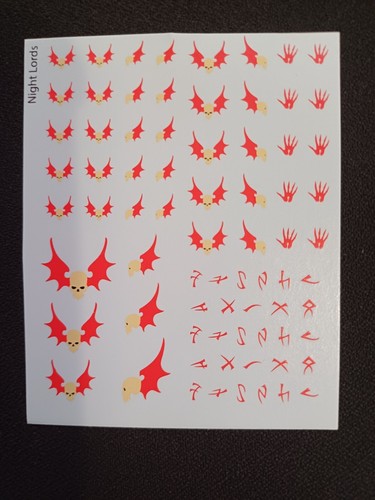 Night lords transfer sheet - night,
