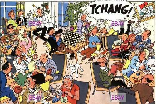 Postcard print hergé - /,