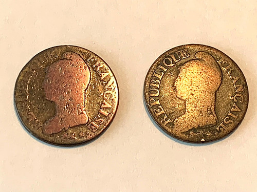 France lot 2 monnaies - -,