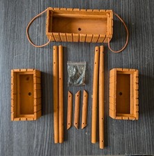 Ensemble de 3 Bacs en bois pour fleurs séchés à suspendre