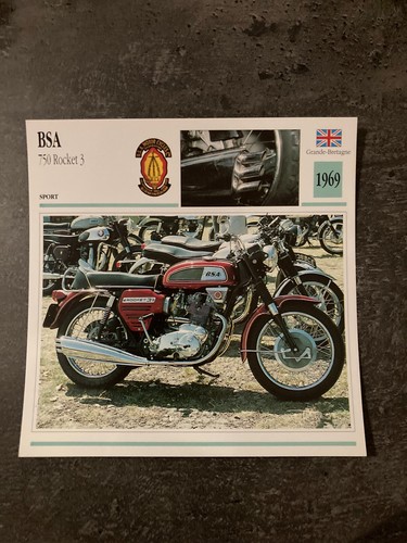 Carte fiche moto collection - carte,