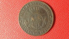 2 1/2 centimos de escudo 1868