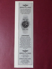 7/1986 PUB MONTRE BREITLING WATCH CHRONOMAT PAN FRECCE TRICOLORI ORIGINAL AD
