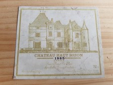 étiquette vin chateau Haut Brion 1985 Pessac Léognan graves original wine label