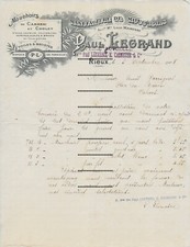 1908 : RIEUX – PAUL LEGRAND – MANUFACTURE DE MOUCHOIRS DE CAMBRAI ET CHOLET