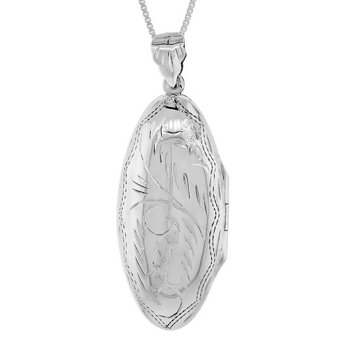Argent sterling main gravé - main,