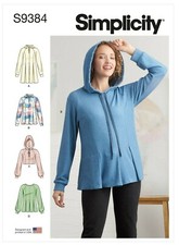 Simplicité 9384 Tissus Sweatshirts Patron De Couture Tailles 6-14 Et 16-24